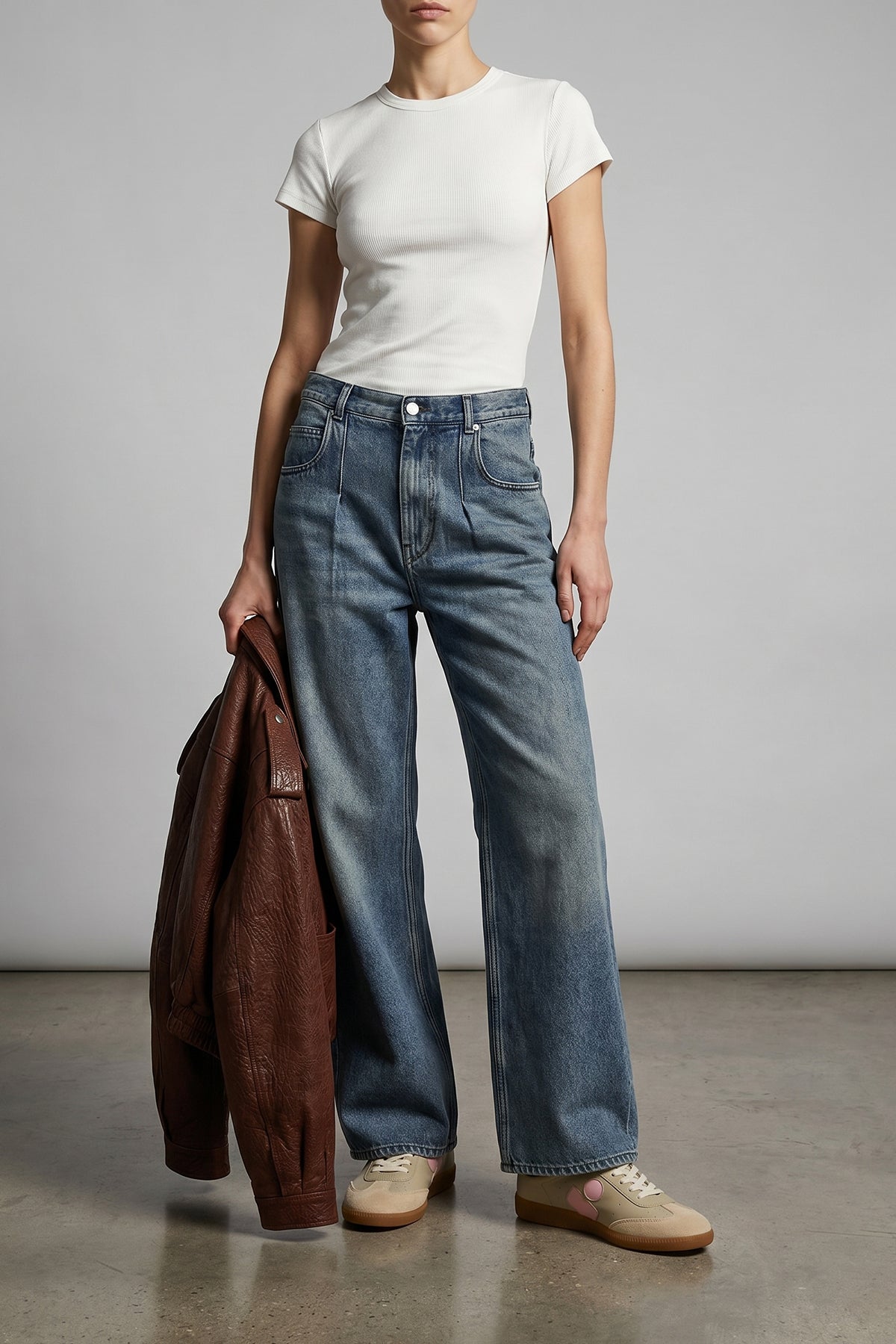 taomi ribbed cotton jersey t-shirt