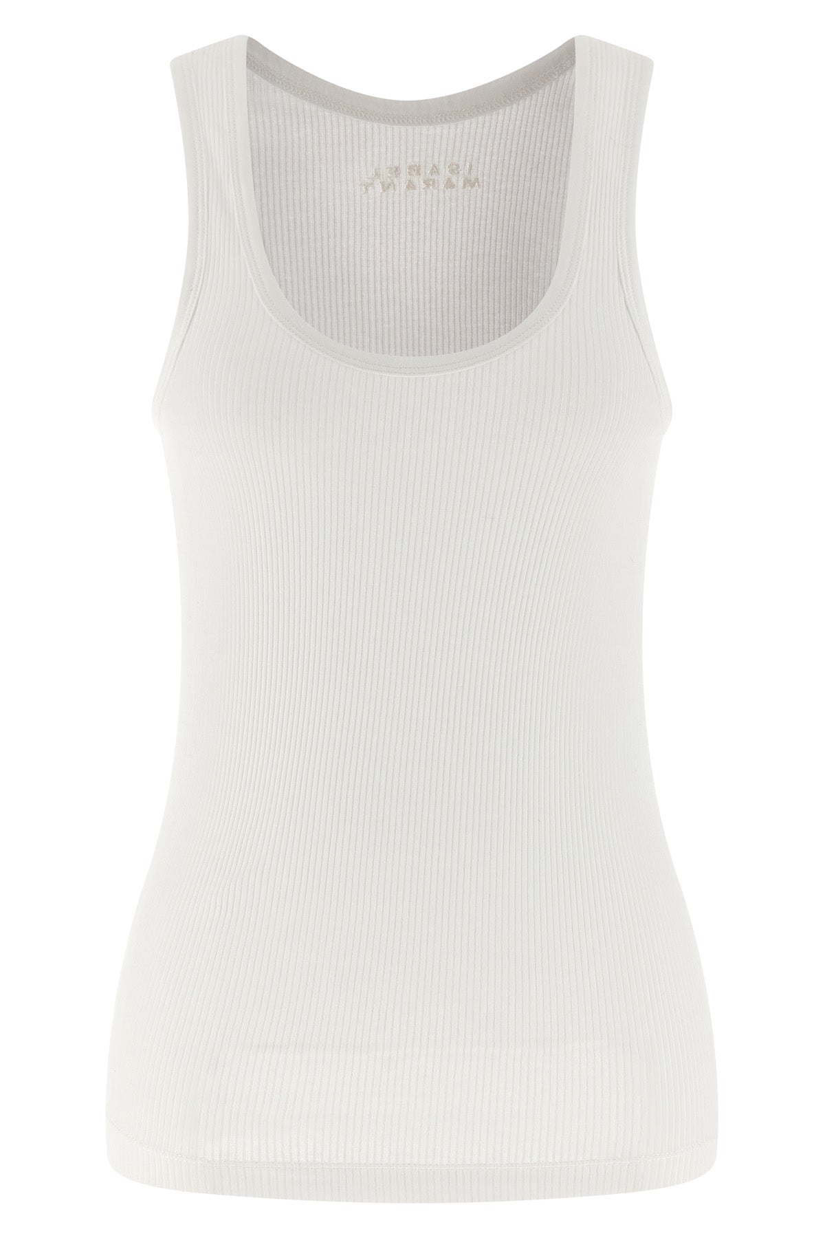 thea tank top in ribbed stretch cotton jersey