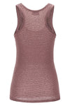 thea striped cotton and linen tank top