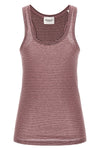 thea striped cotton and linen tank top