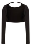 impossible crop top in crepe jersey