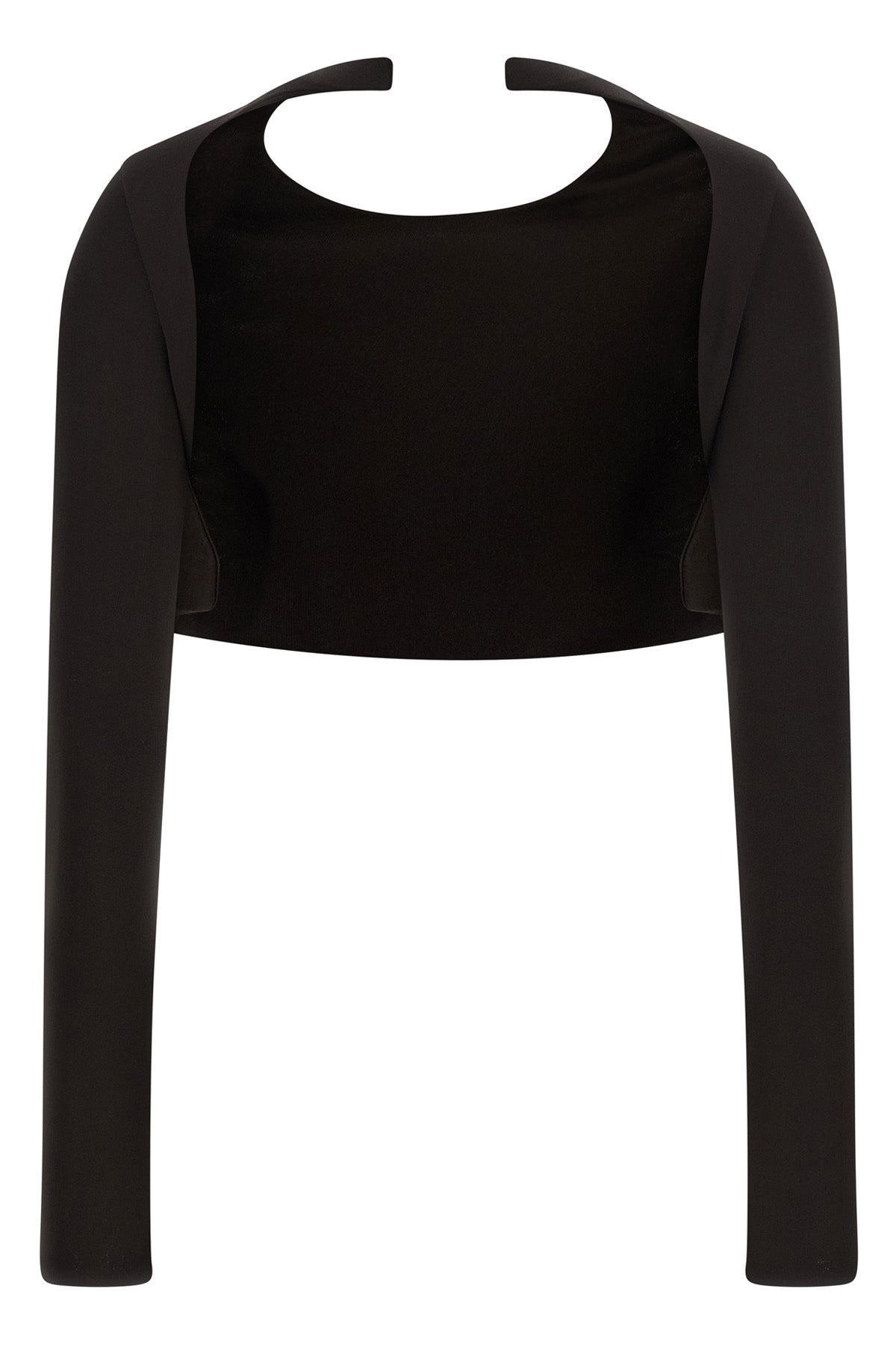 impossible crop top in crepe jersey