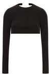 impossible crop top in crepe jersey