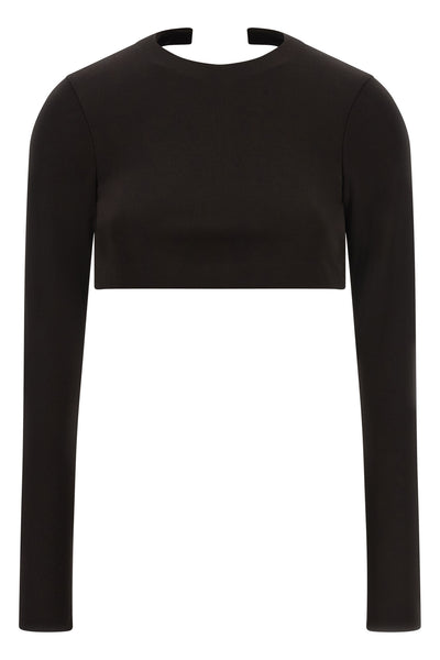 impossible crop top in crepe jersey