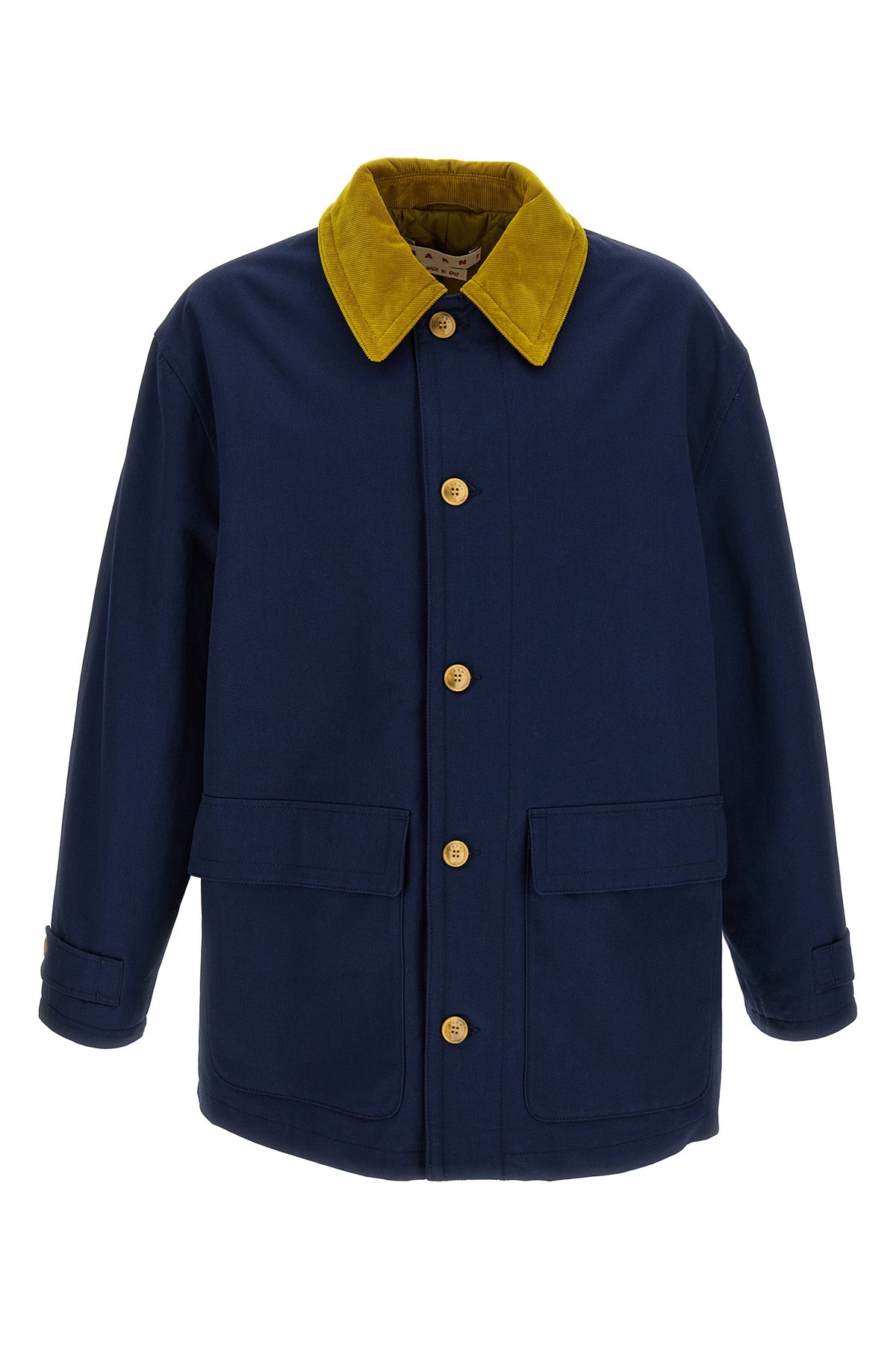 lightly padded cotton gabardine parka