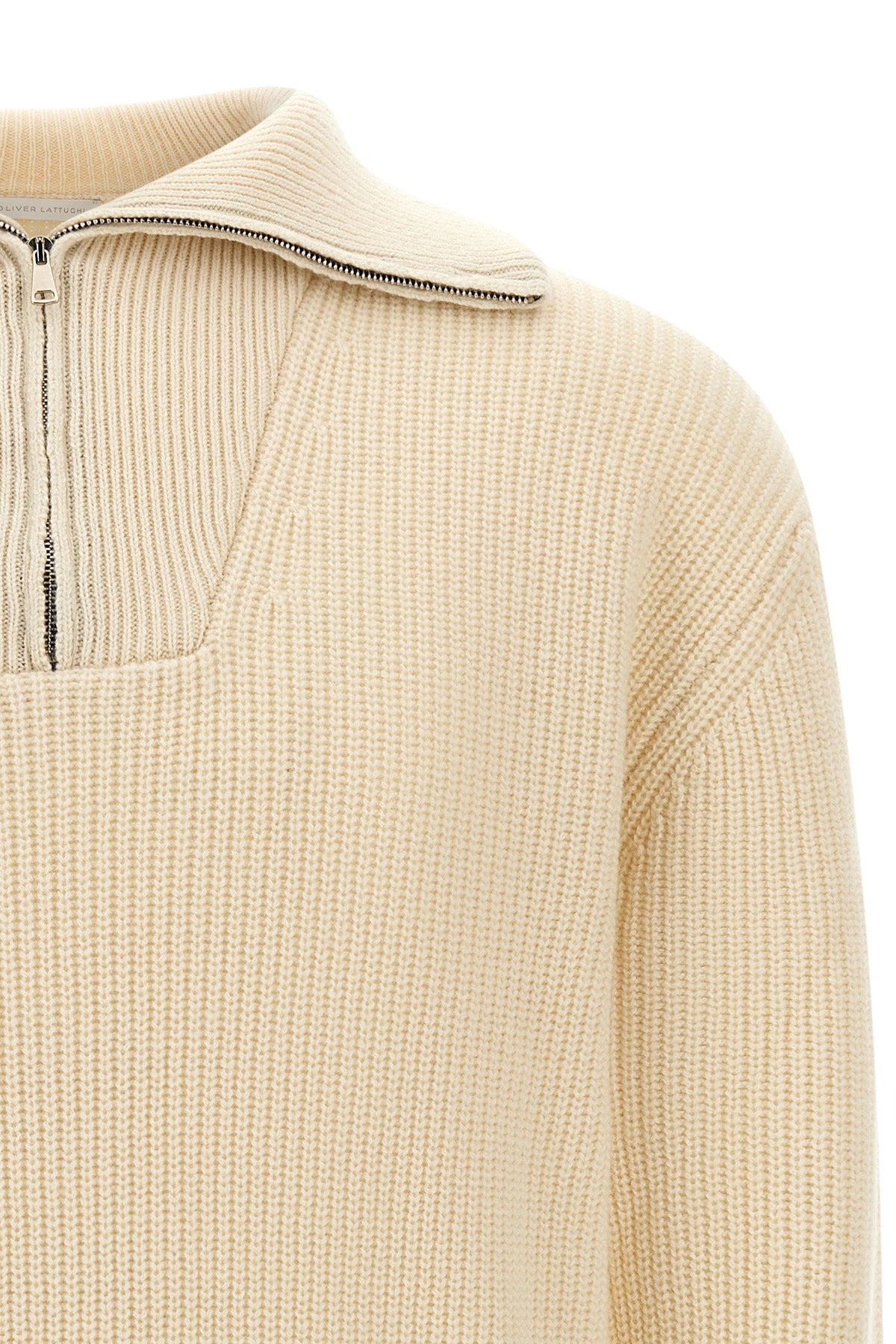 the oliver lettuce maglione con zip costa inglese in cashmere sweater