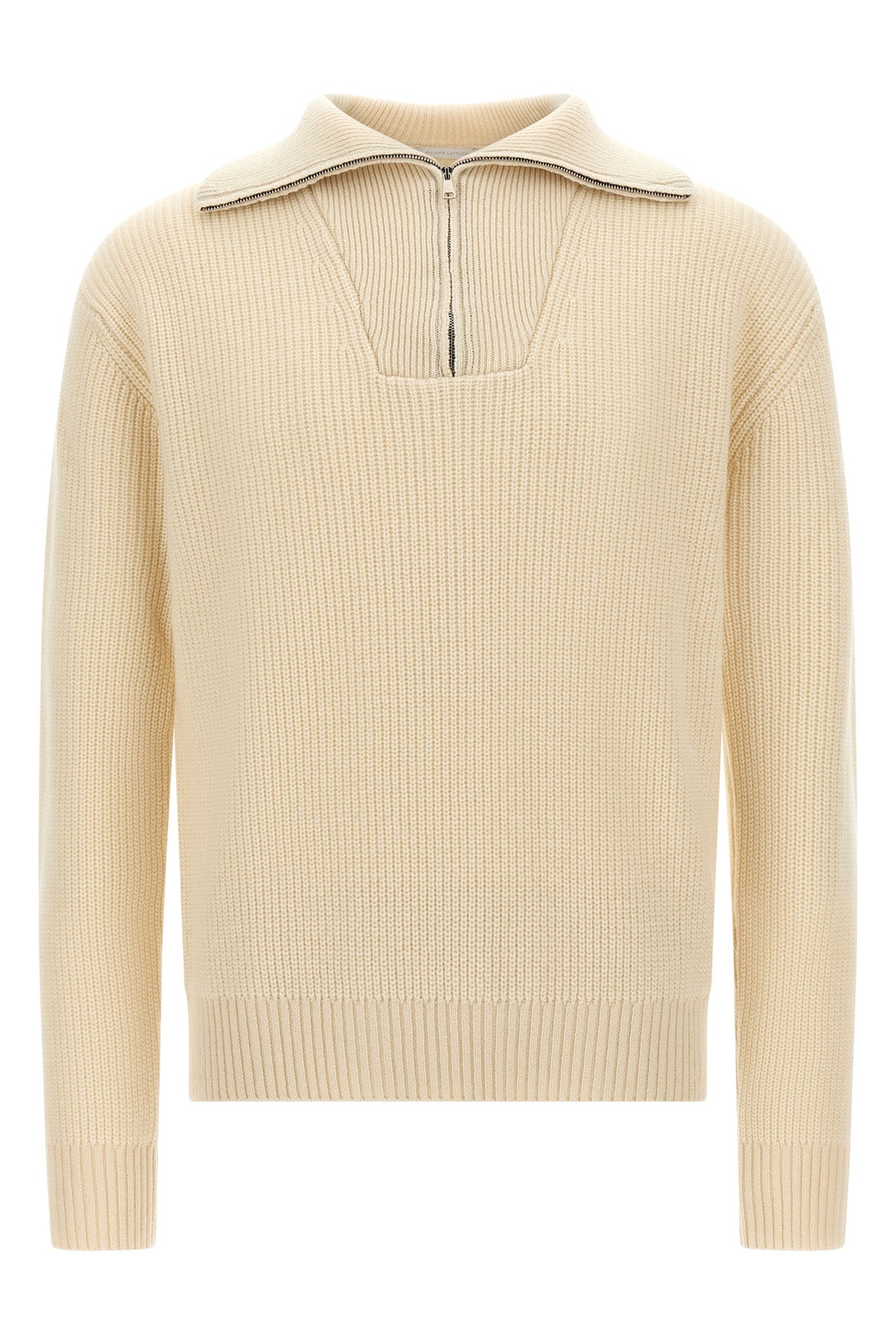 the oliver lettuce maglione con zip costa inglese in cashmere sweater
