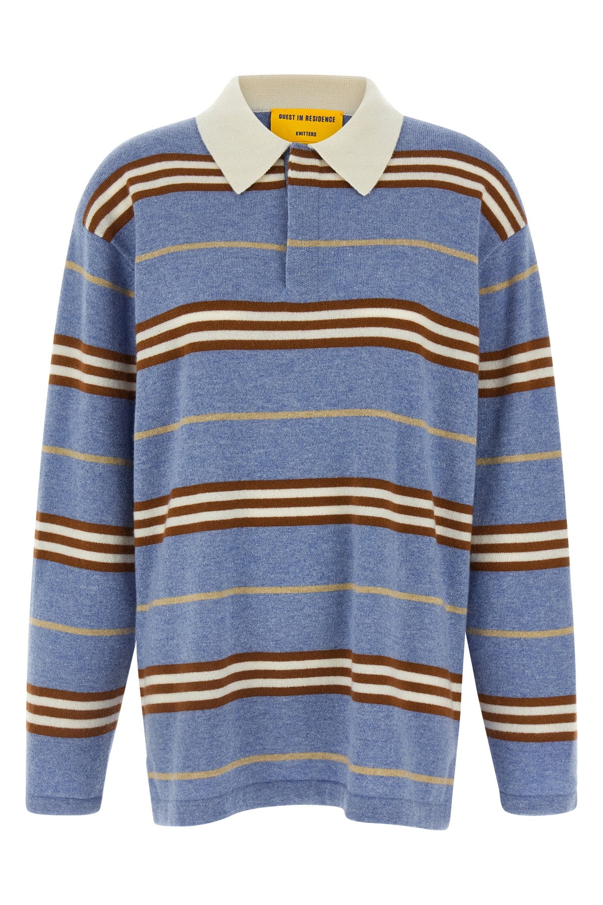 striped rugby striped cashmere polo shirt