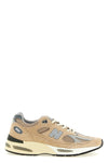 made in uk 991v2 sneakers in suede and mesh fabric