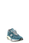 made in uk 991v2 sneakers in suede and mesh fabric