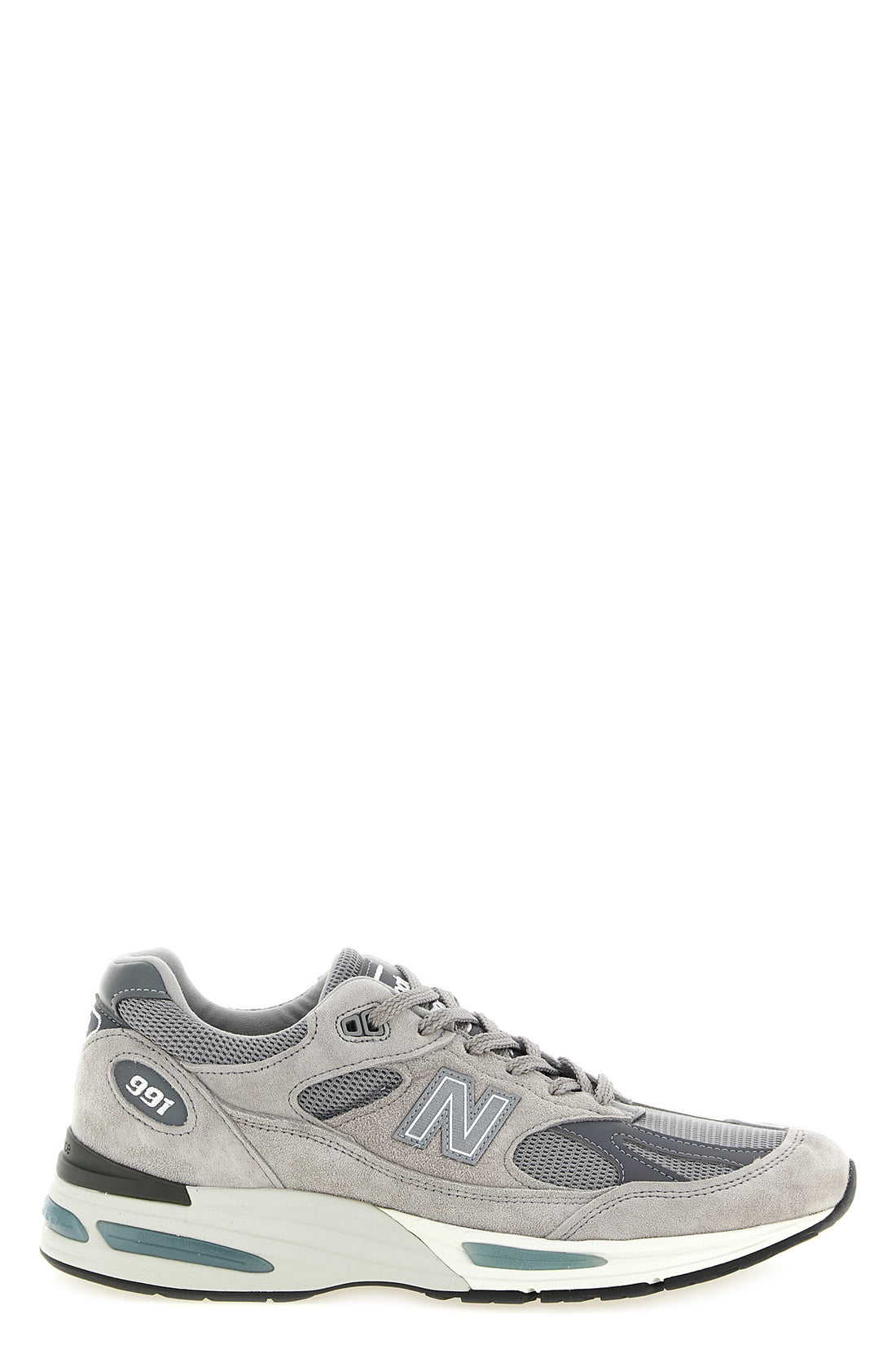 NEW BALANCE 7.5 made in uk 991v2 sneakers in suede and mesh fabric