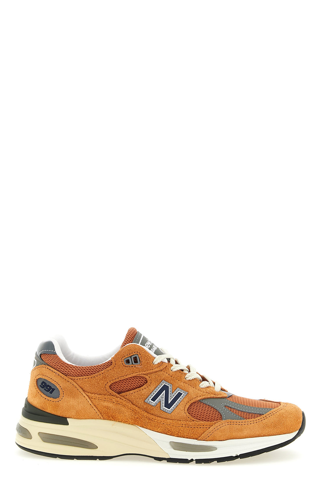 NEW BALANCE 12 made in uk 991v2 sneakers in suede and mesh fabric