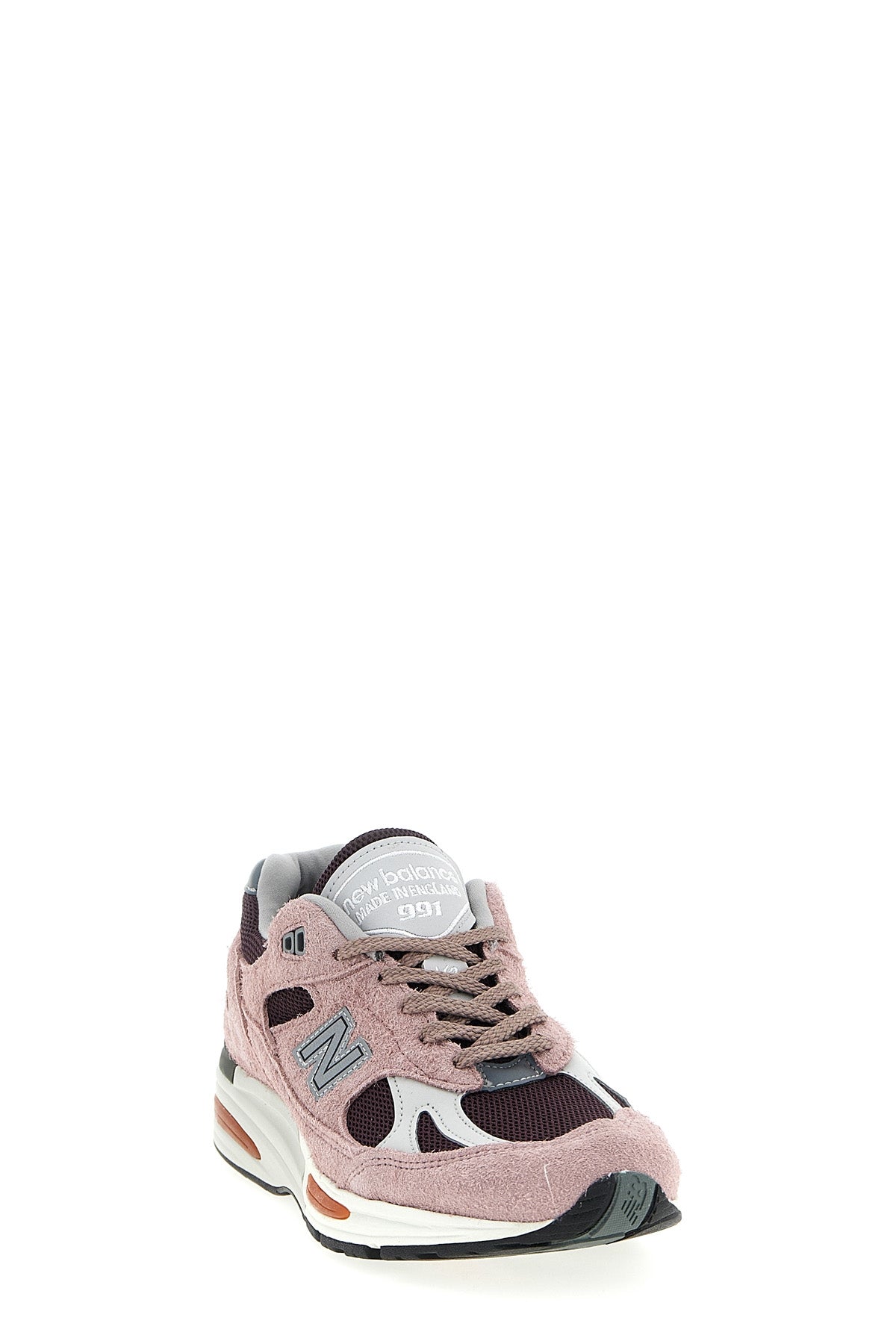 made in uk 991v2 sneakers in suede and mesh fabric