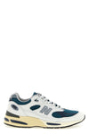 made in uk 991 sneakers in leather and perforated fabric