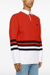 cypher striped wool knit polo shirt