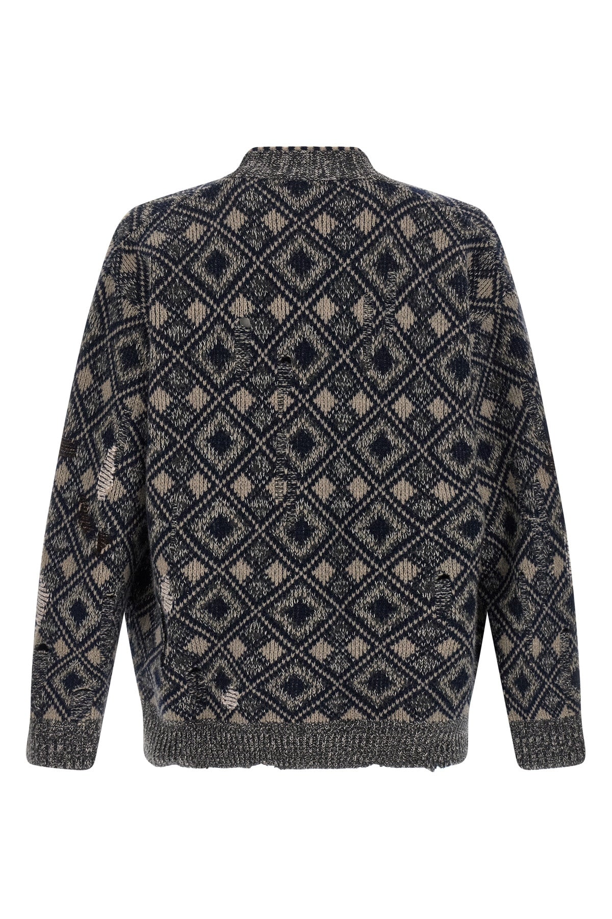 sibling hand-mended merino wool merino wool cardigan