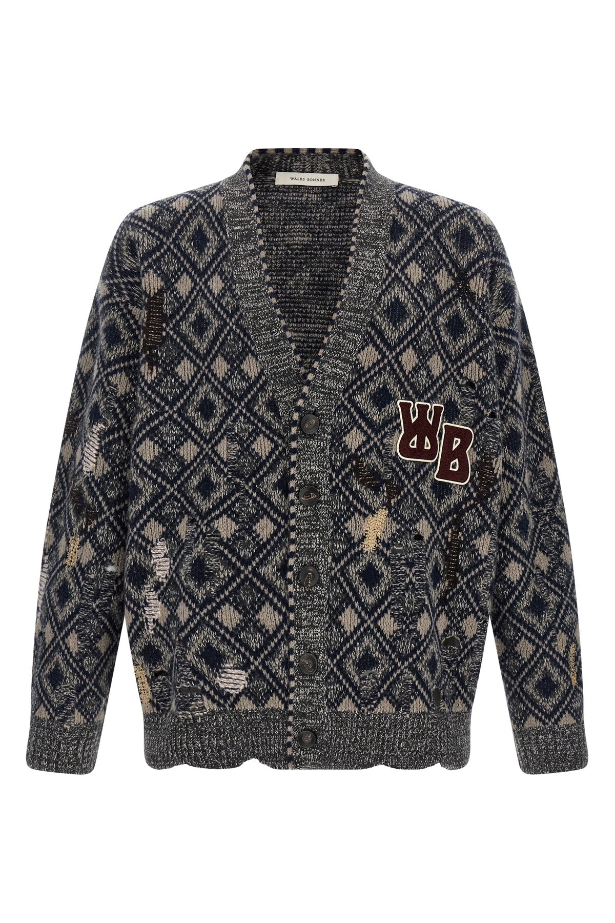sibling hand-mended merino wool merino wool cardigan