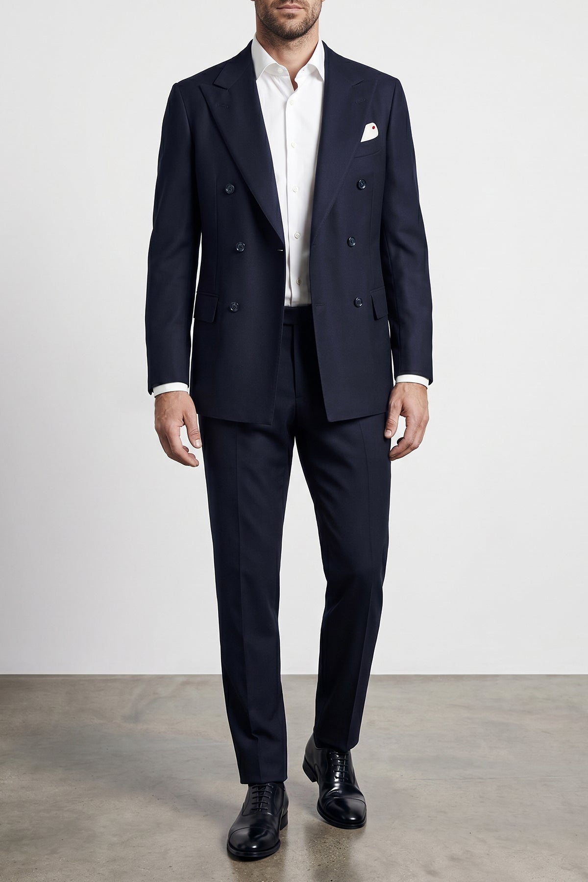 virgin wool and cashmere suit