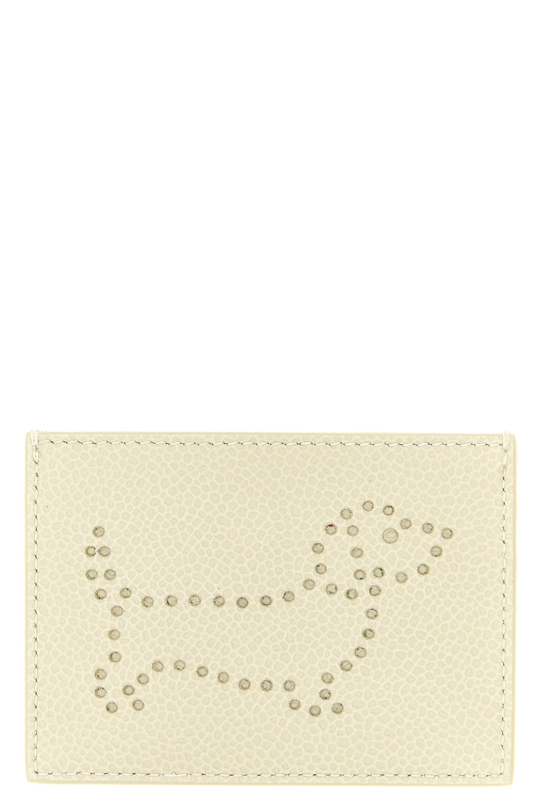 THOM BROWNE OS hammered leather card holder