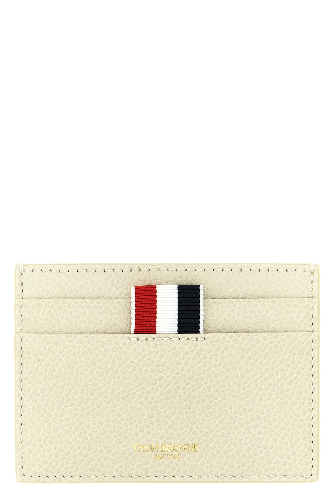 THOM BROWNE OS hammered leather card holder