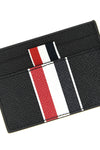 grained leather card holder
