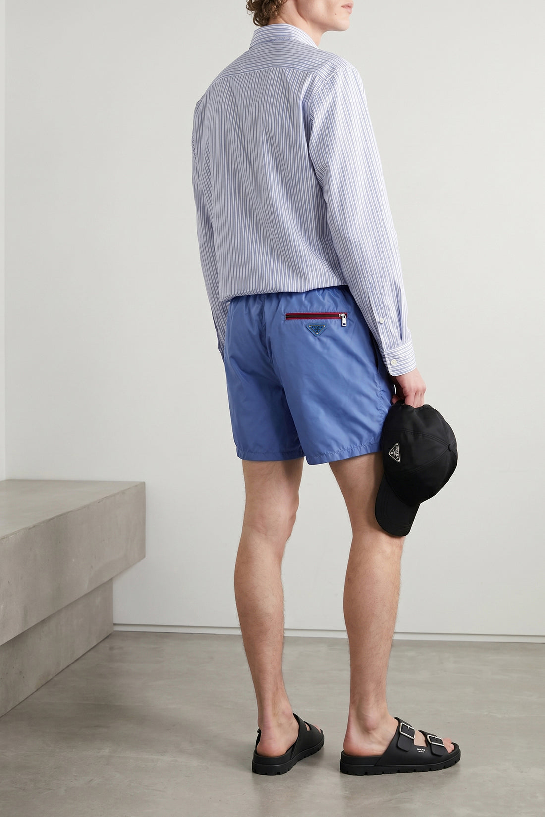 PRADA 48 re-nylon feather swimsuit
