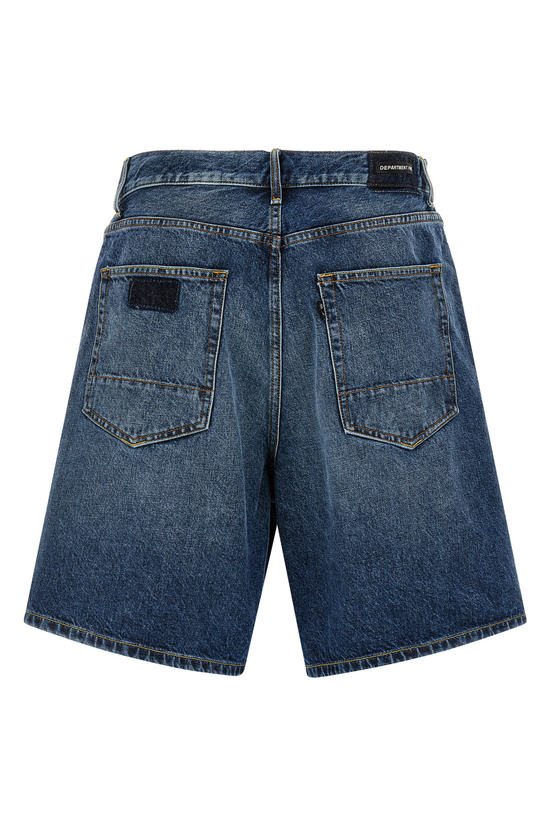 DEPARTMENT 5 30 singers bermuda shorts in used-effect stone washed cotton denim