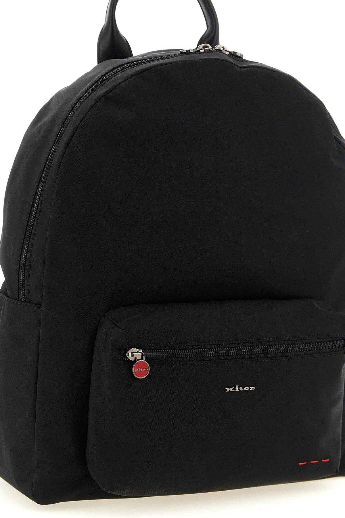 the kiton backpack in black structured technical canvas