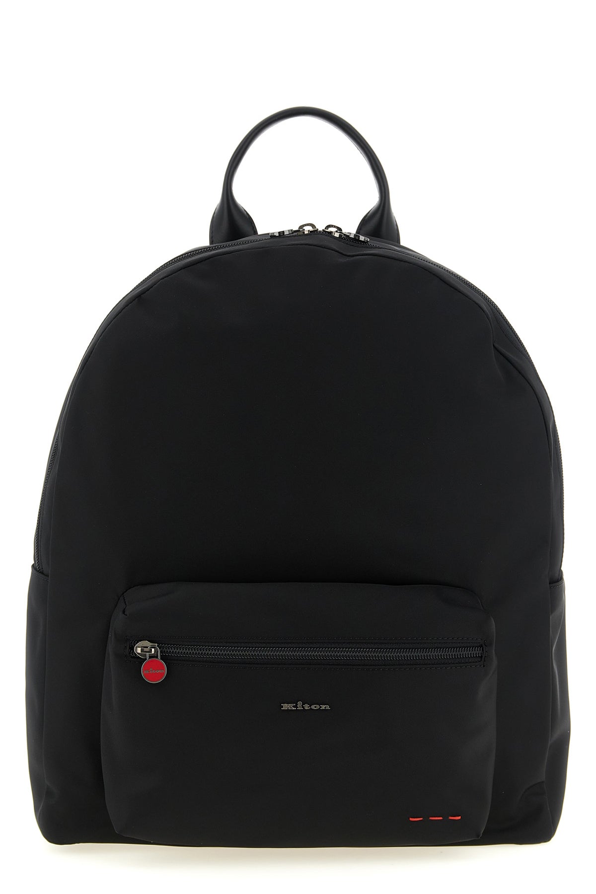 the kiton backpack in black structured technical canvas