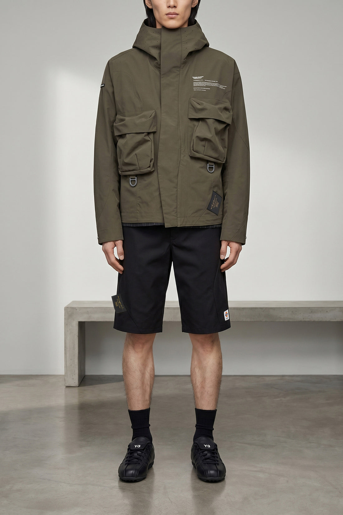 UNDERCOVER 4 dickies x undercover uc1f4509 bermuda shorts in polyester and cotton twill