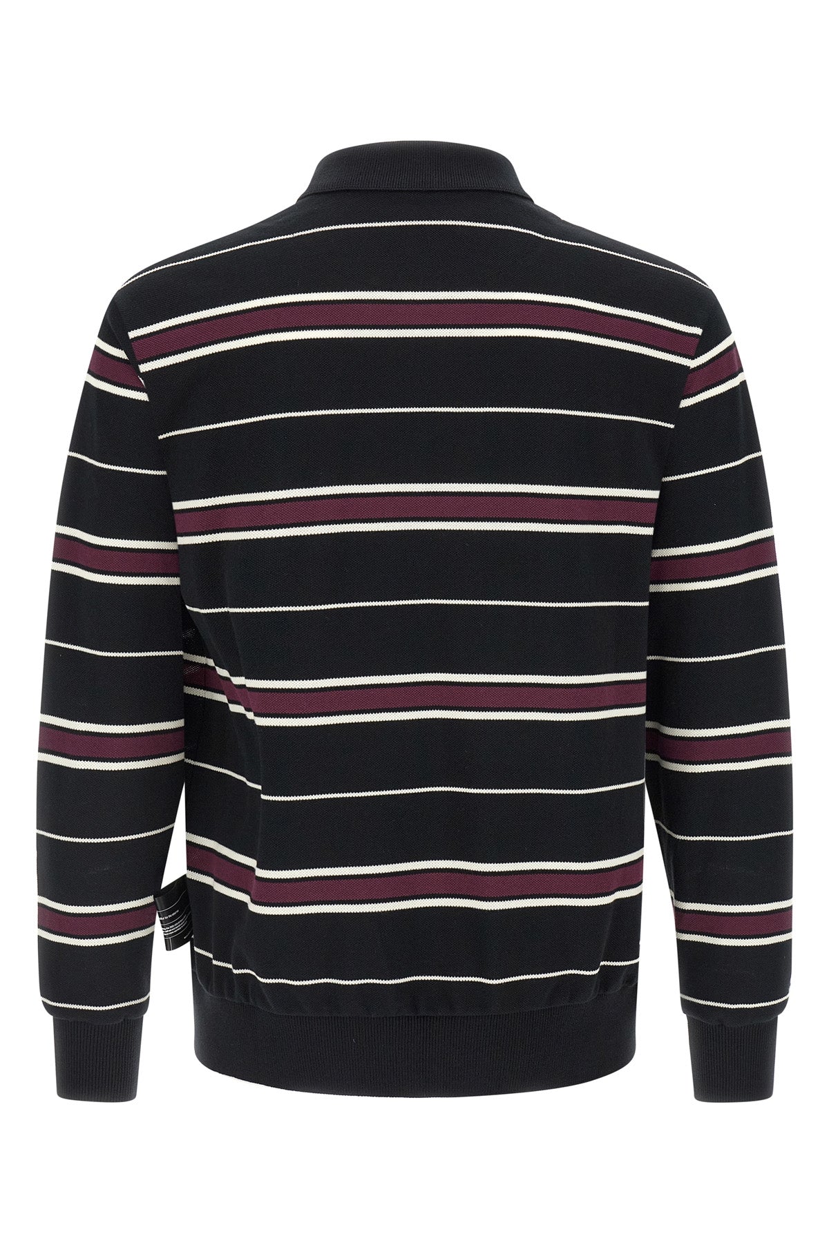 striped piqué cotton polo shirt