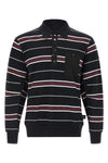 striped piqué cotton polo shirt