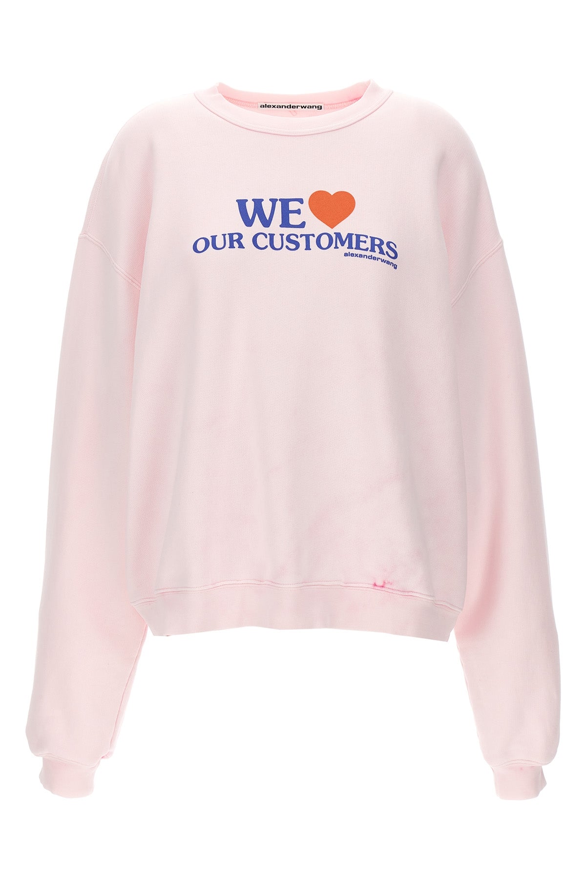 we love our customers cotton sweatshirt