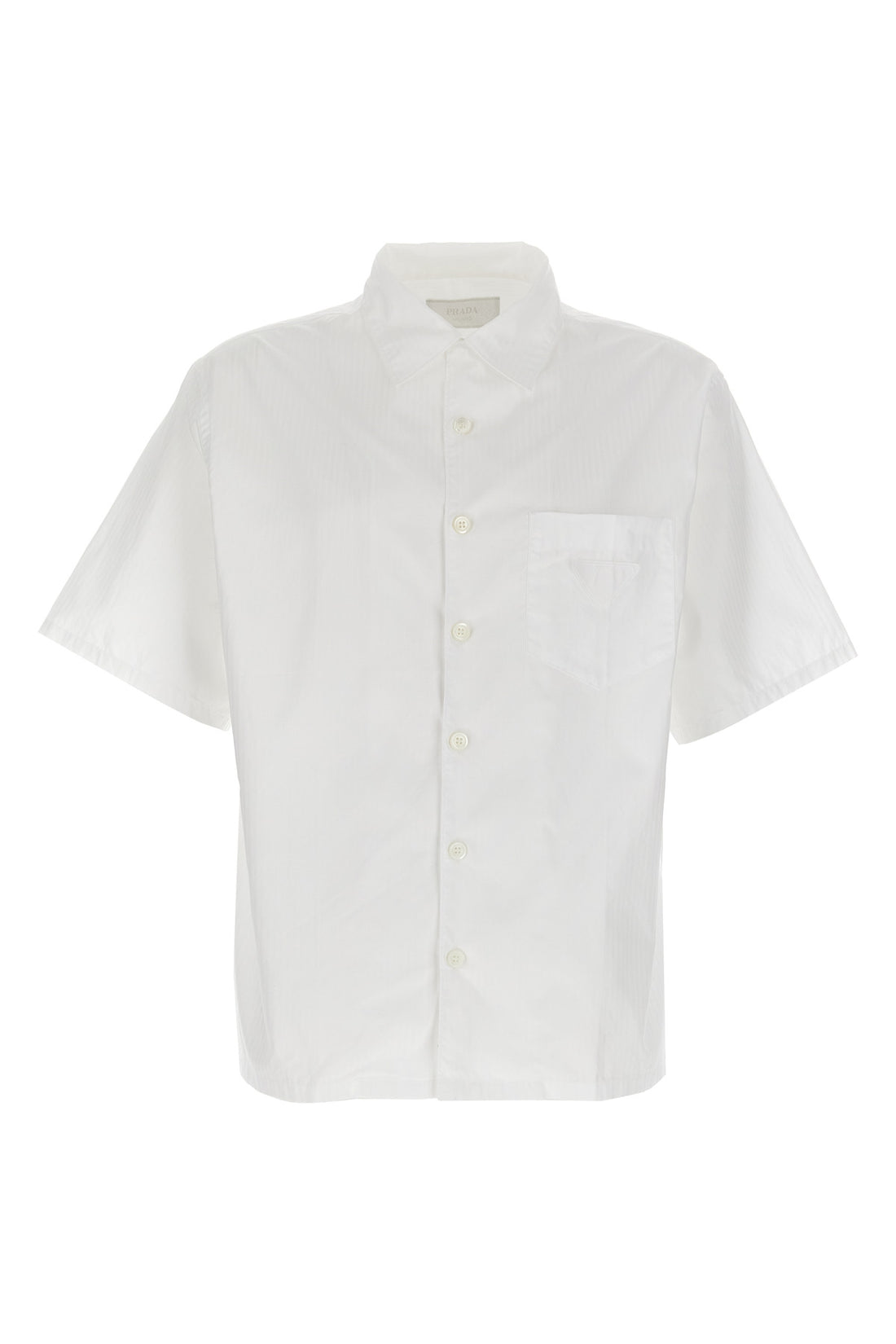 PRADA L striped cotton poplin shirt
