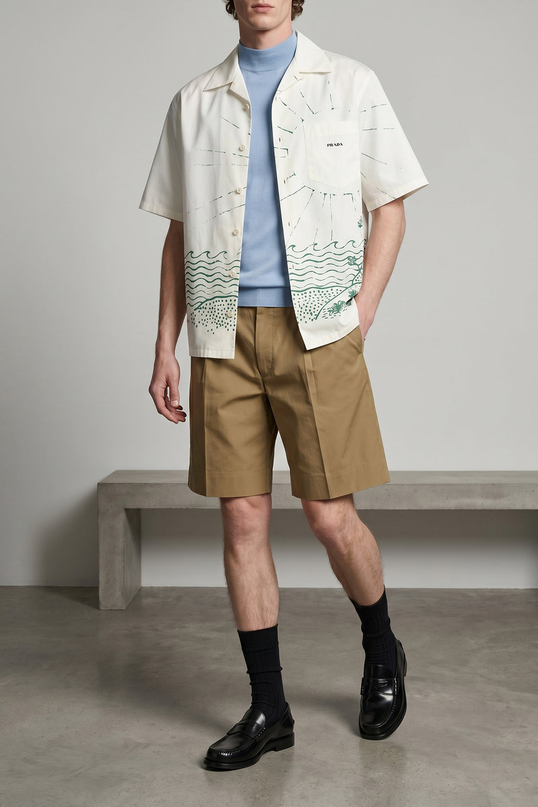 PRADA XL structured cotton shirt