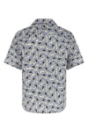 all-over fresia print cotton and silk blend pongé shirt