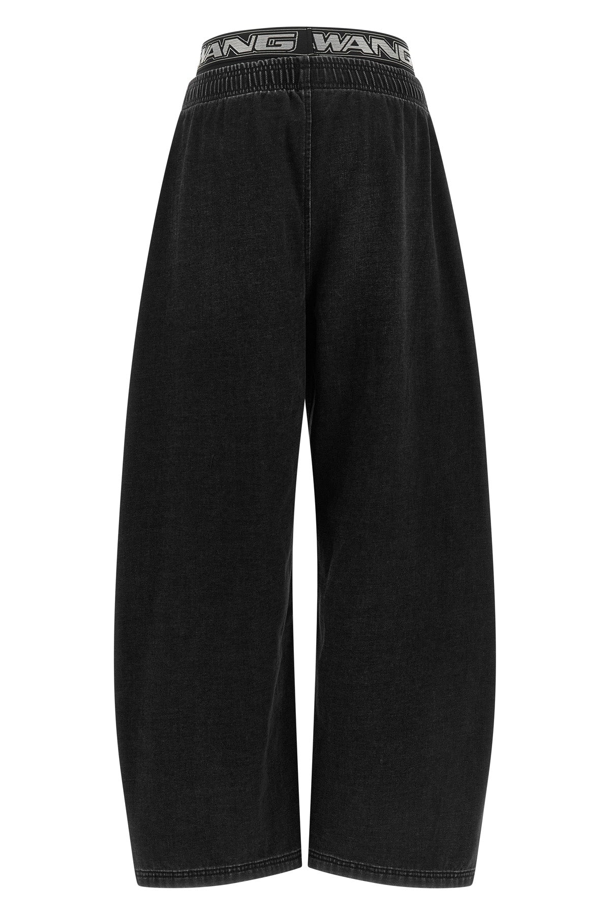 alexander wang denim pants redefine casual wear through a hybrid construction in