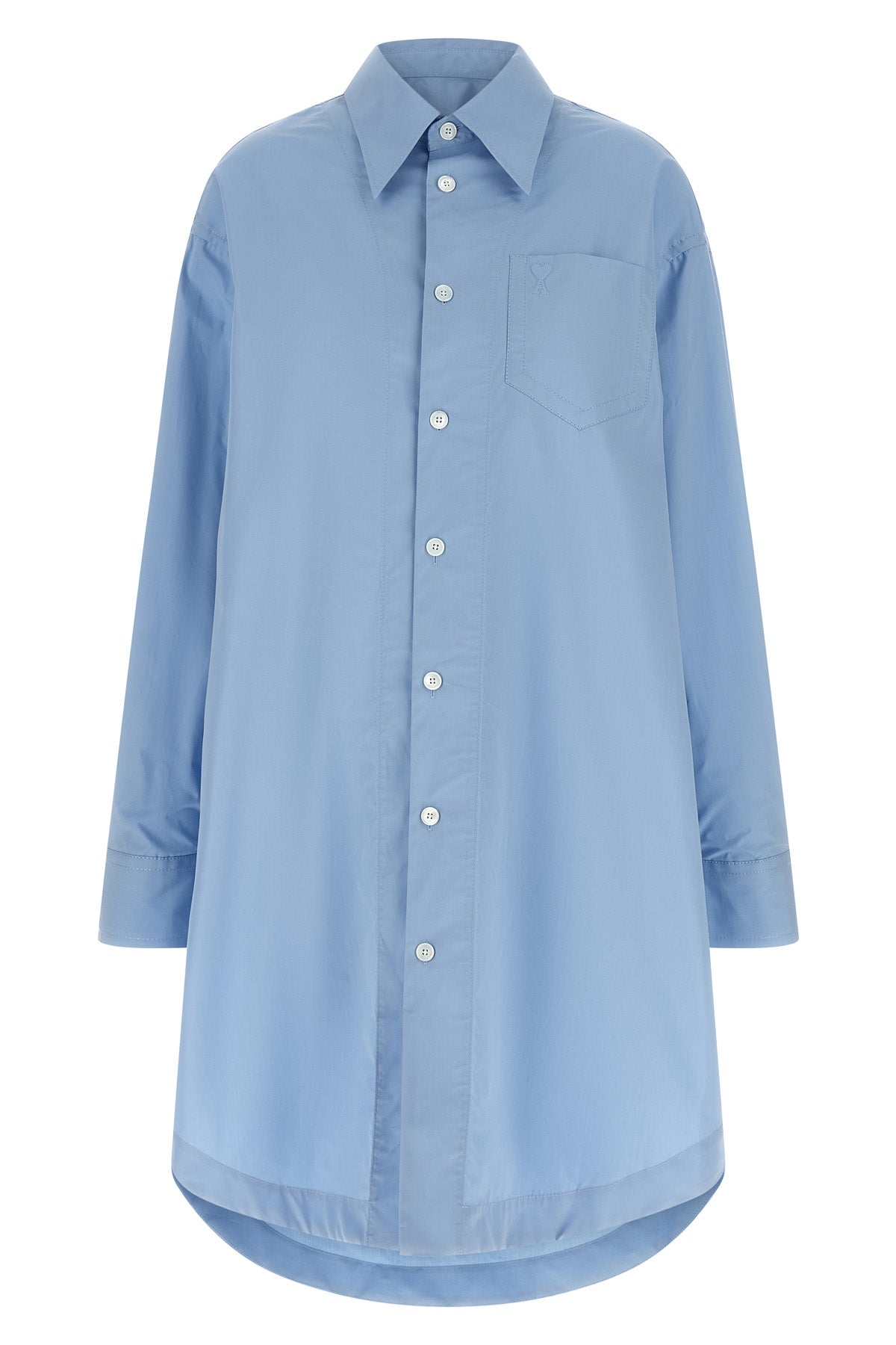 midi dress in cotton poplin