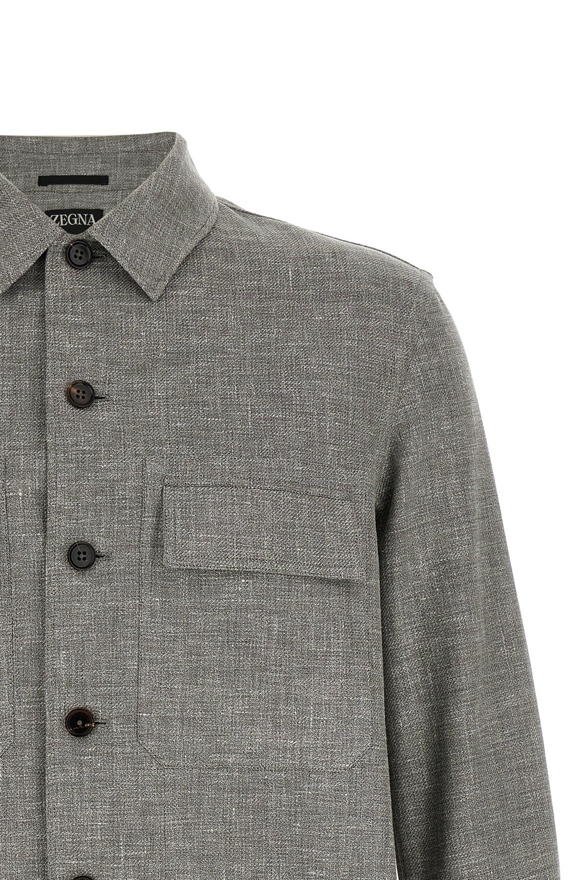 overshirt in linen