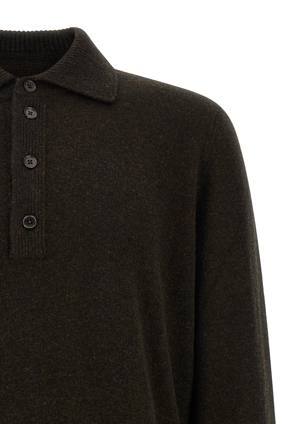 the long-sleeved polo shirt zegna in wool and cashmere blend