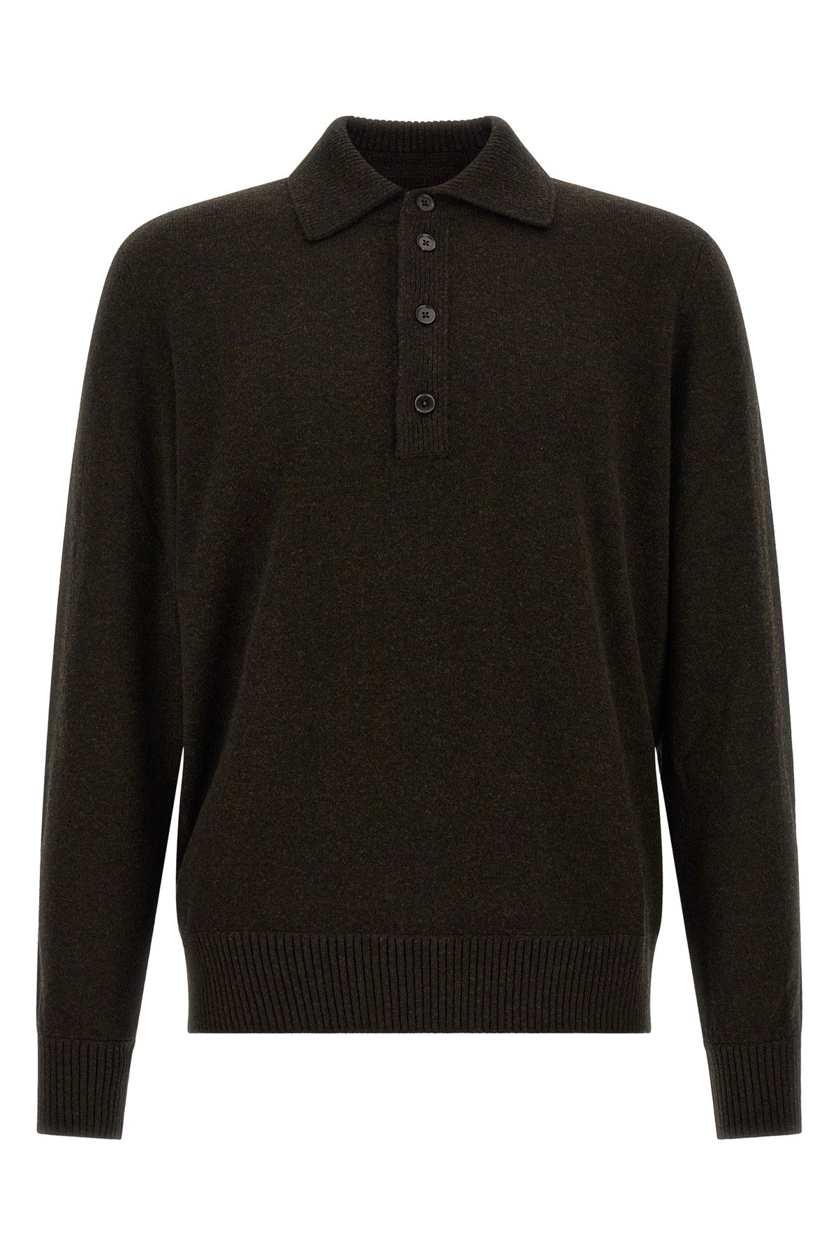 the long-sleeved polo shirt zegna in wool and cashmere blend