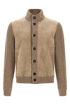 the zegna cardigan features a sophisticated hybrid construction that