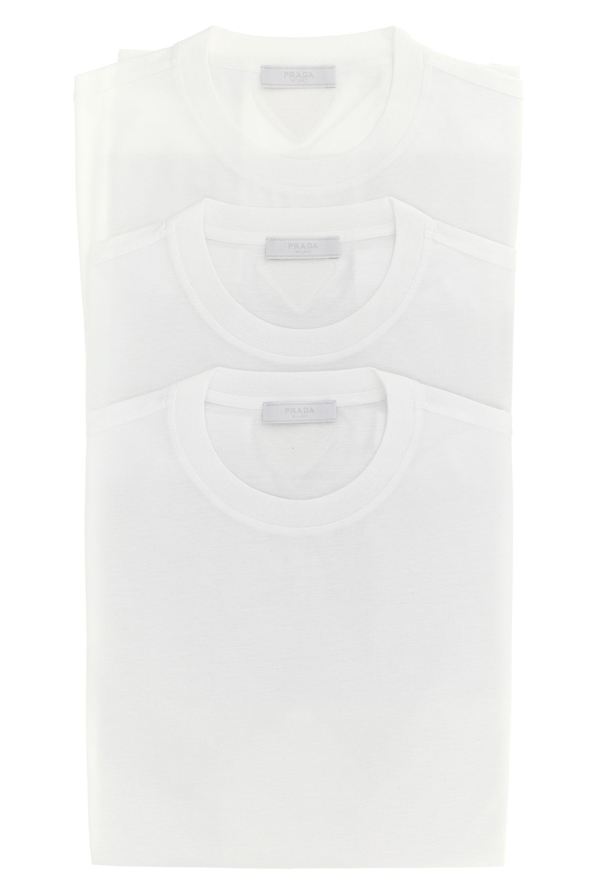 the prada set of three round-neck t-shirts