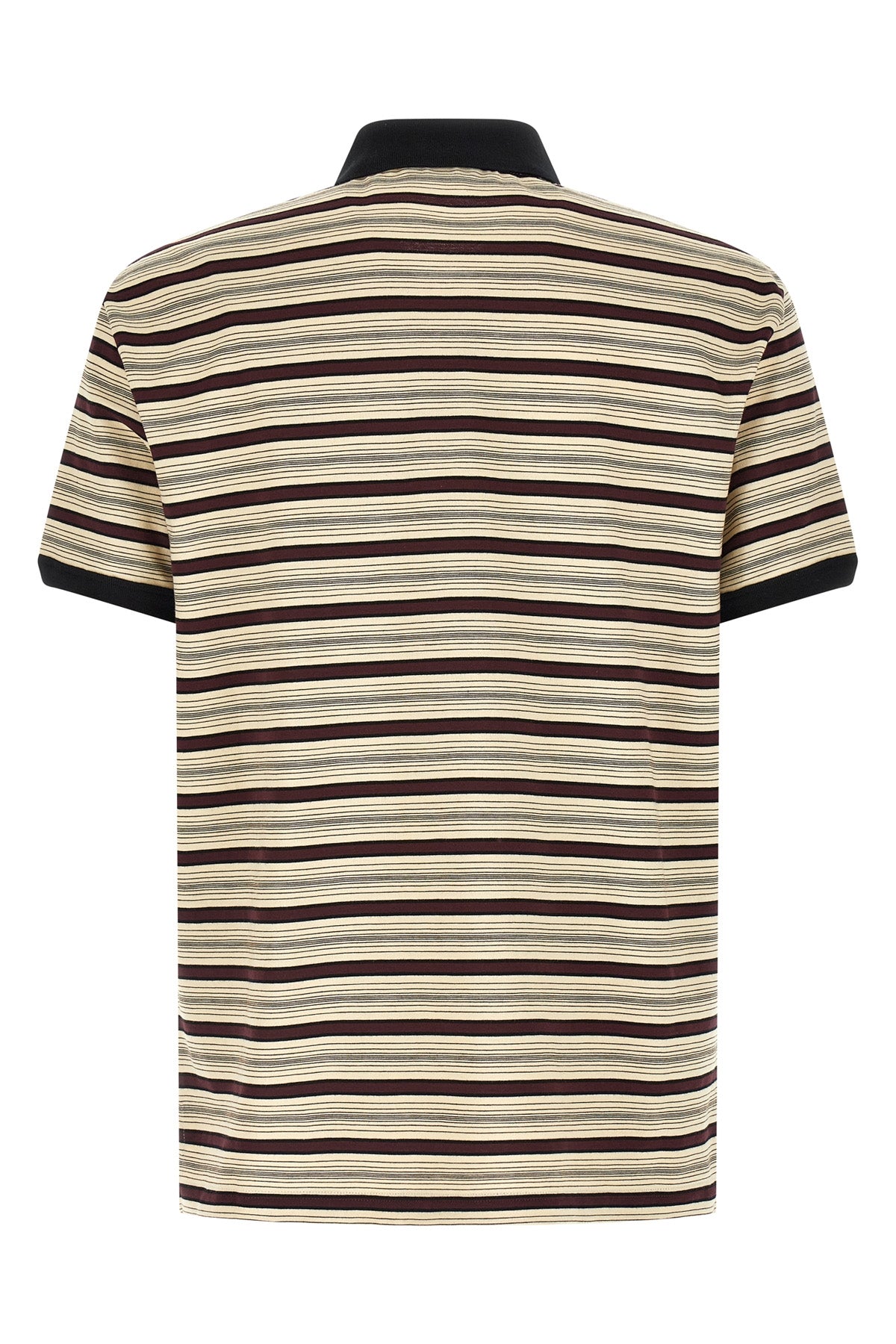 striped cotton polo shirt