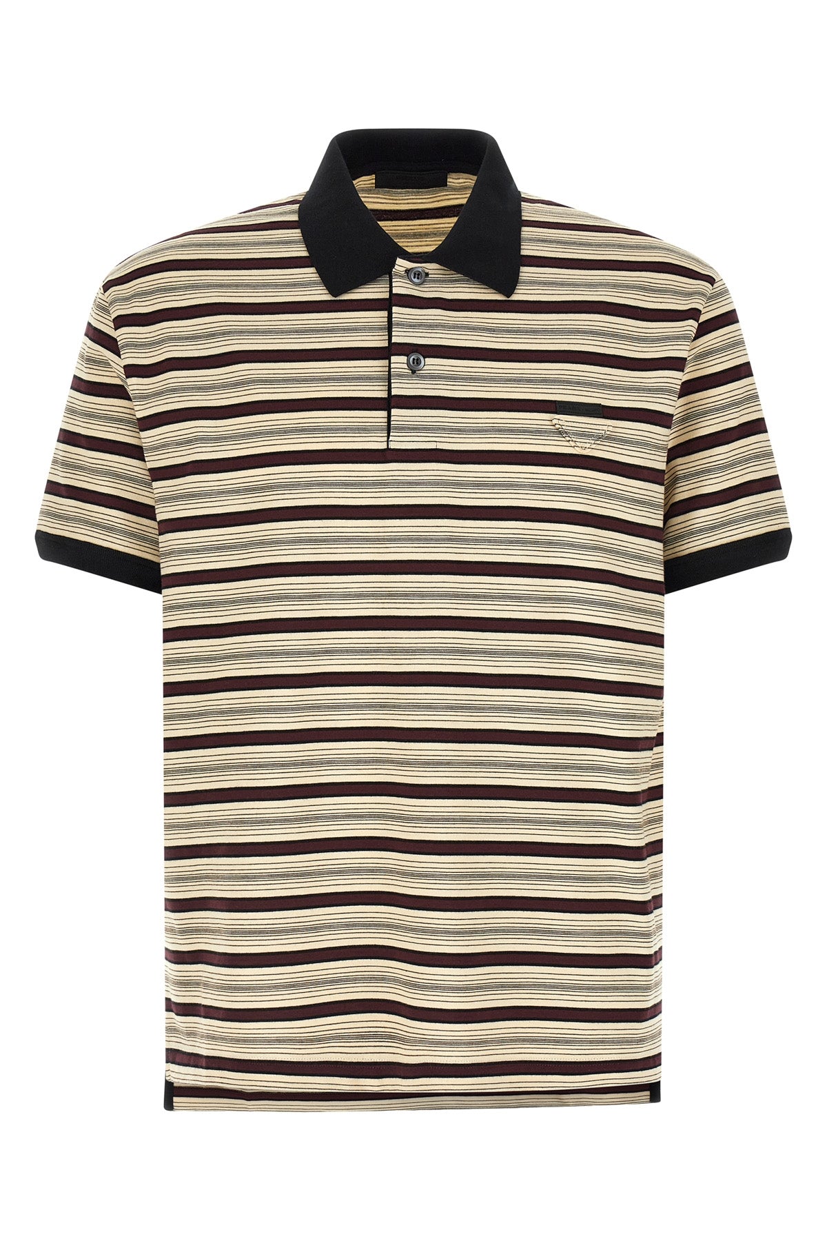 striped cotton polo shirt
