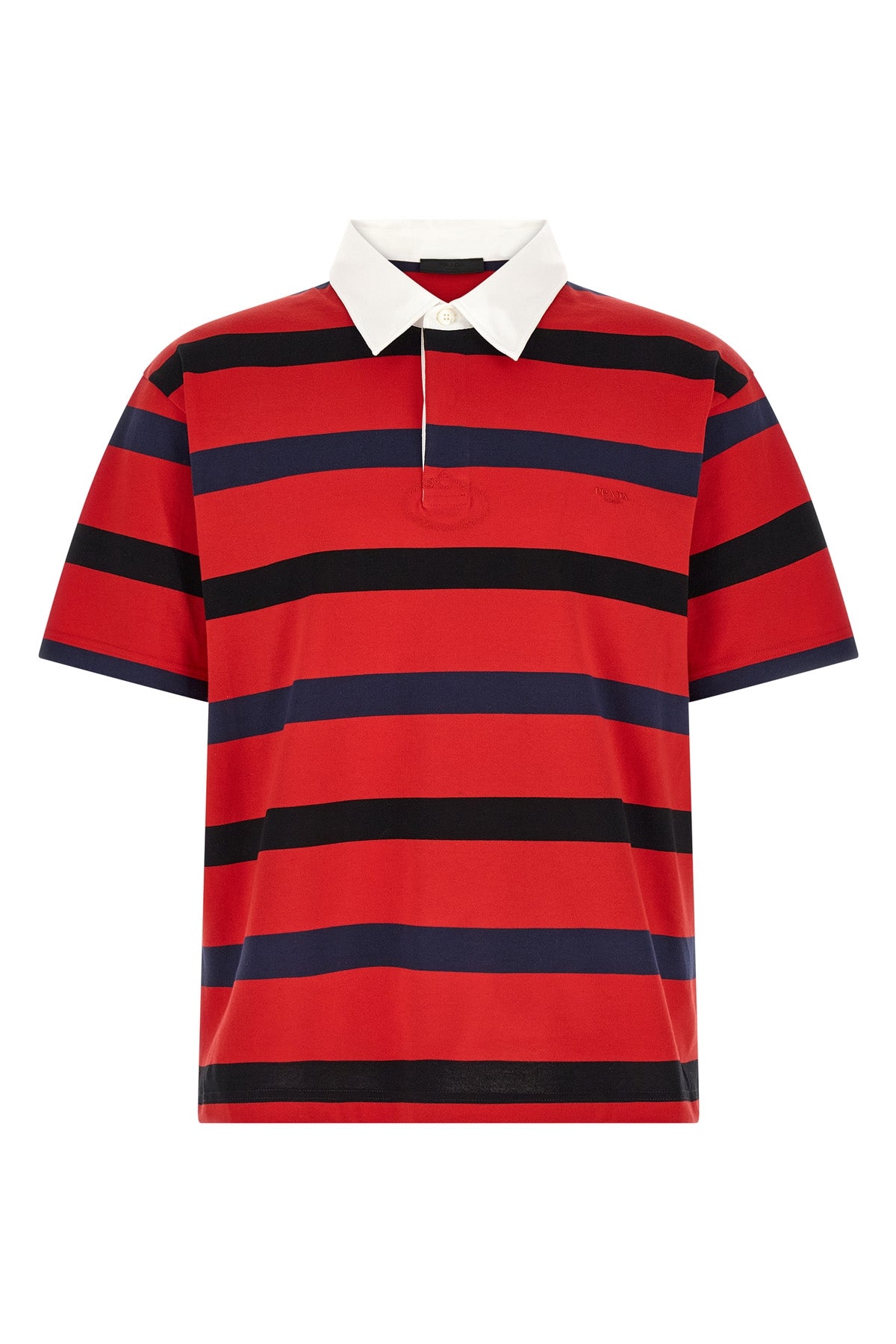 striped cotton polo shirt