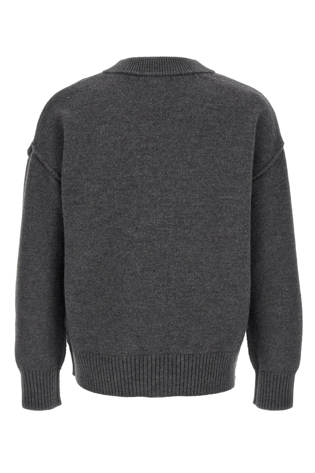 AMI PARIS M felted merino wool cardigan knitted