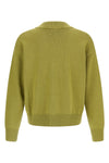 knitted wool and cotton blend cardigan