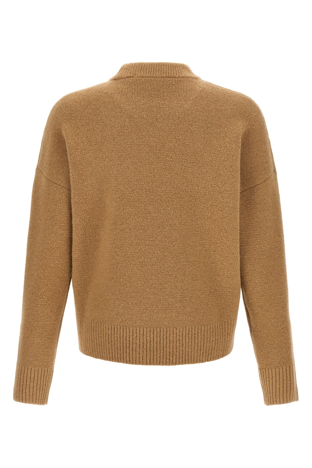 the ami paris crew neck sweater in a fine alpaca and wool blend