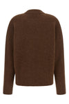 the ami paris crew neck sweater in alpaca and wool blend defines a contemporary